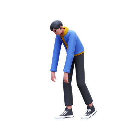 Man Feeling Tired  3D Icon