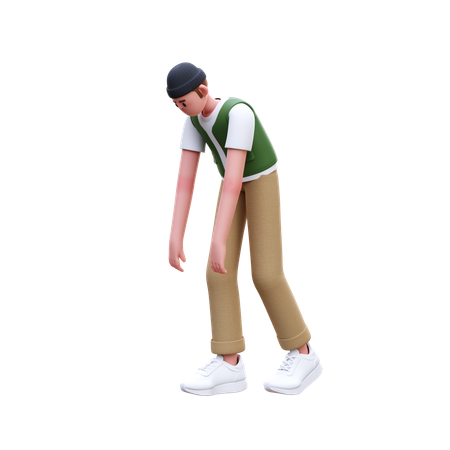 Man Feeling Tired  3D Icon