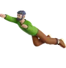 Man Flying Pose