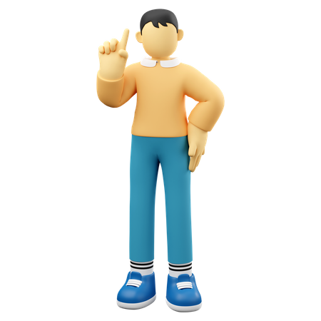 Man Getting Idea  3D Icon