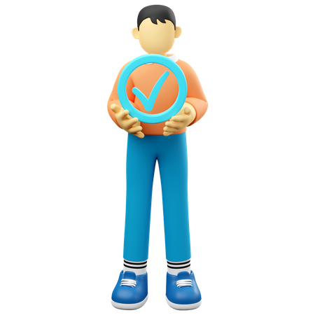Man Give Permission  3D Icon