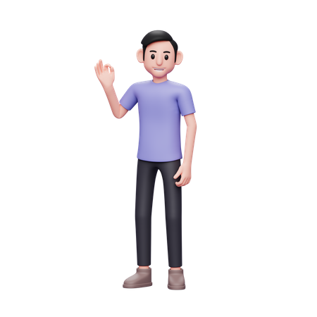 Man give well done gesture  3D Illustration