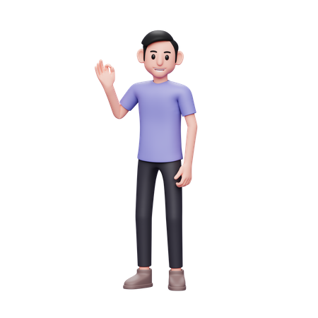 Man give well done gesture 3D Illustration