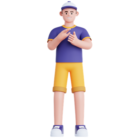 Man Giving Applause  3D Icon