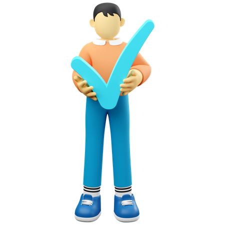 Man Giving Approval  3D Icon