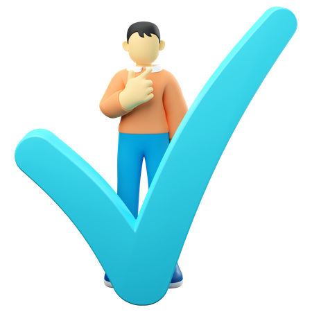 Man Giving Approval  3D Icon