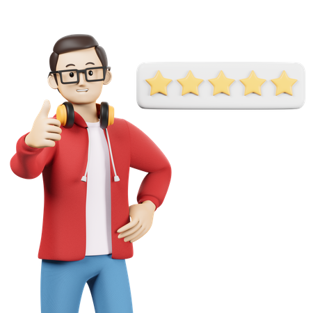 Man Giving Feedback  3D Icon