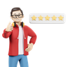 3d 5 stars review emoji