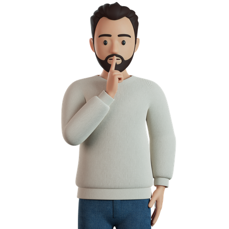 Man Giving Pose  3D Icon
