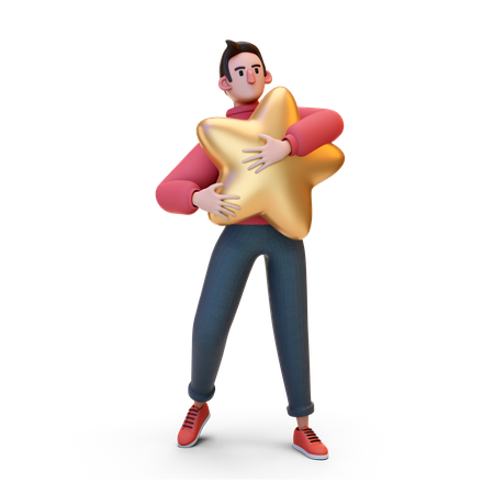 Man giving rating  3D Icon