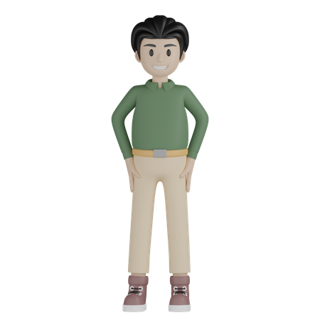 Man Giving Standing Pose  3D Icon