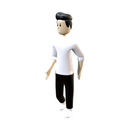 Man Giving Walking Pose  3D Icon