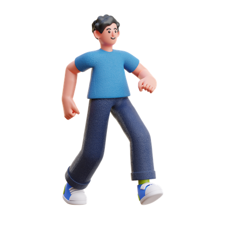 Man going for walk  3D Icon