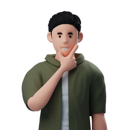 Man Handsome Pose  3D Illustration