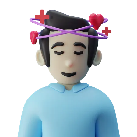 Man Have Mental Health Issue  3D Illustration