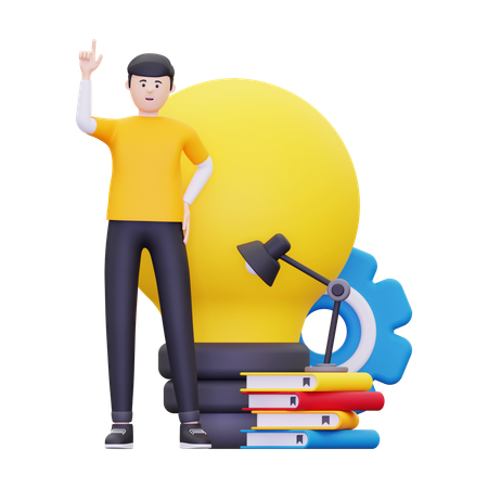 Man Having Business Idea  3D Icon