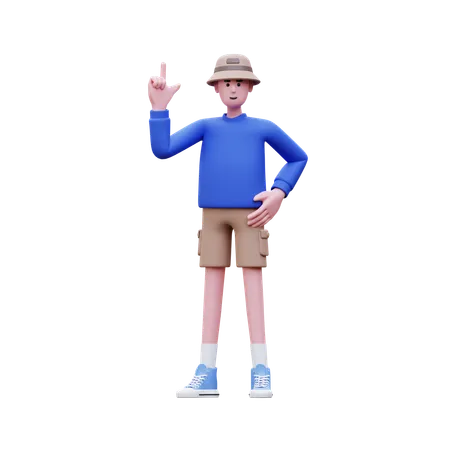 Man Having Idea  3D Illustration