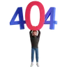 Man holding 404 error
