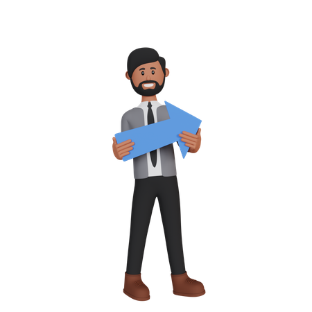 Man holding arrow  3D Icon
