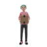 man holding box emoji 3d