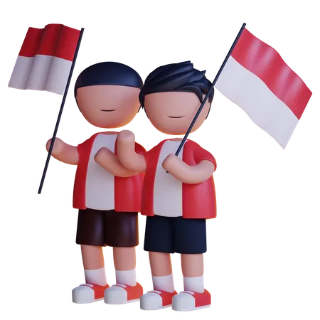 3 D Character Indonesia Independence Day 3D Illustration