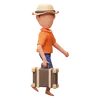 Man holding suitcase