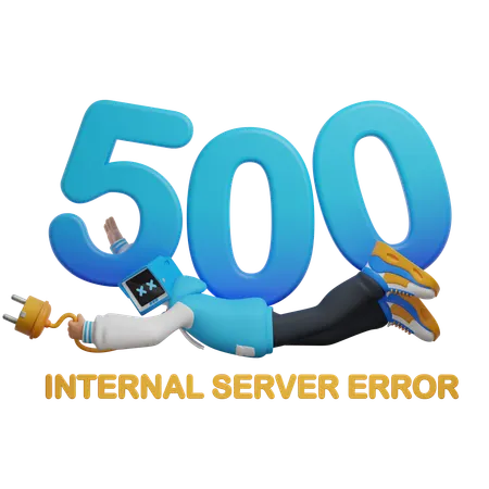 Man Holding Up Big Numbers 500  3D Illustration