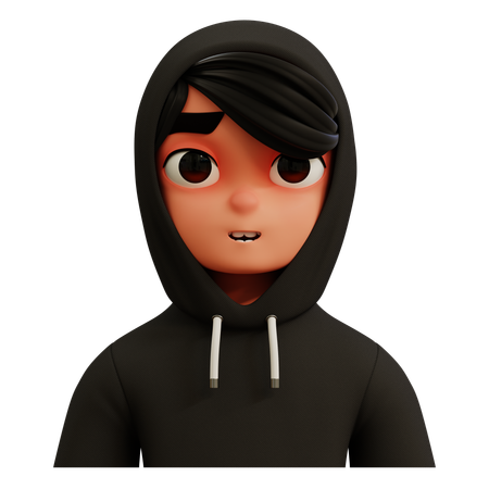 Man In Black Jacket Avatar  3D Icon