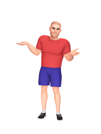 Man in doubt  3D Icon