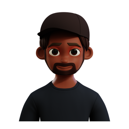 Man In Hat Avatar  3D Icon