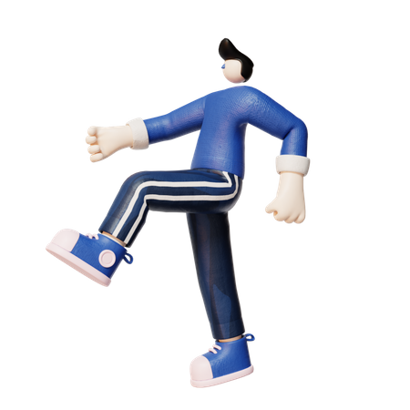 Man in walking pose  3D Icon
