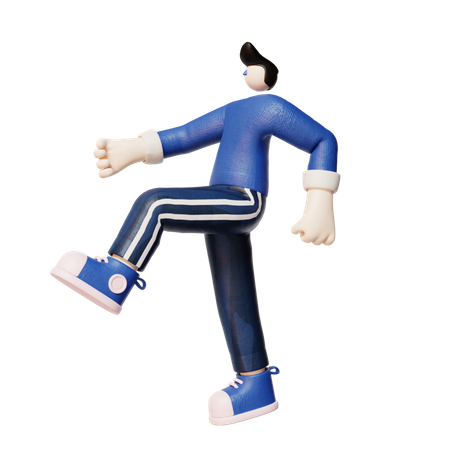 Man in walking pose  3D Illustration