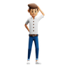 free 3d man in worry pose 