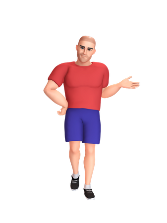 Man indicating something  3D Icon