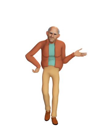 Man indicating something  3D Illustration