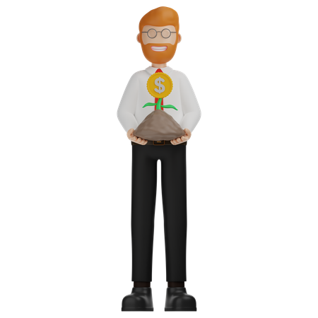 Man Investor  3D Icon