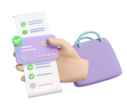 Man Is Doing Card Payment  3D Icon