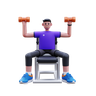 3d dumbbell exercise emoji