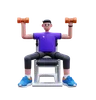 Man Is Doing Dumbbell Exercise