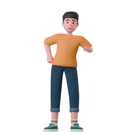 Man Is Leaning On Something  3D Icon