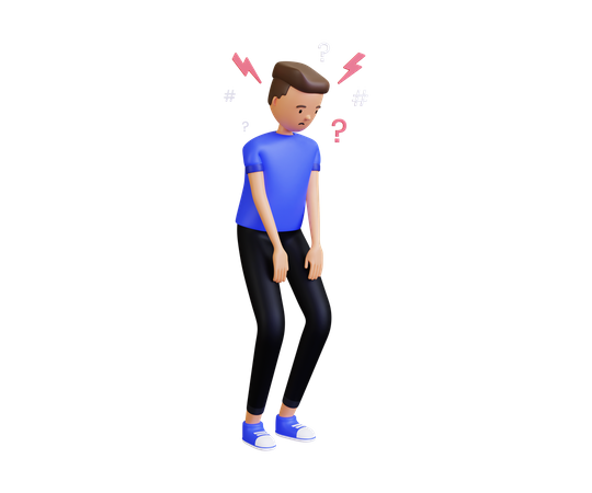 Man is lethargic  3D Icon