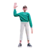 Man is waving hand