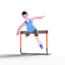 hurdles jump 3d images