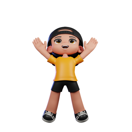 Man Jumping in air  3D Icon
