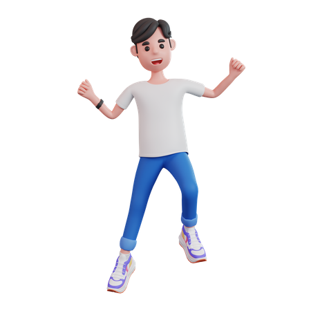 Man Jumping In The Air  3D Icon