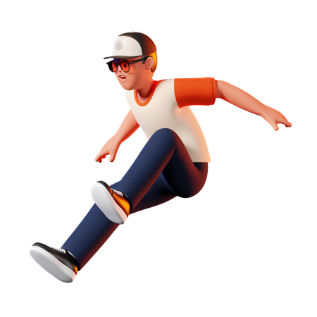 Man Jumping Pose  3D Icon