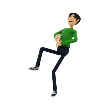 Man Laughing Out Loud 3D Illustration