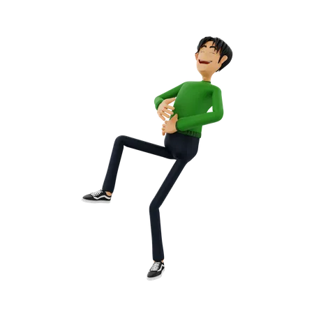 Man Laughing Out Loud 3D Illustration