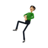 3d man laughing out loud illustration