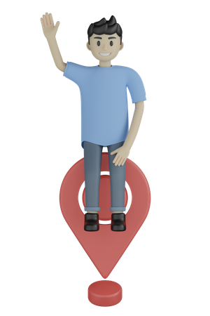 Man Location  3D Icon